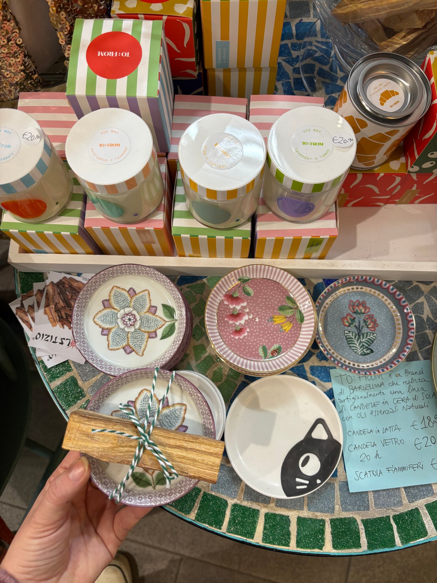 Candela in cera di soia arancia e rosmarino