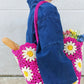 Borsa crochet Daisy Fuxia