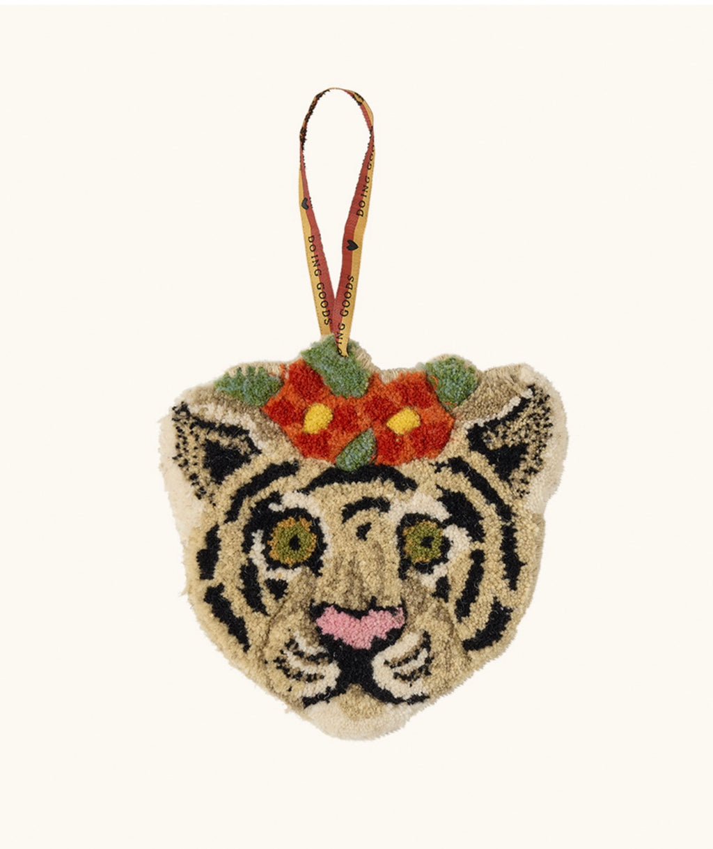 Testina tigre con fiori