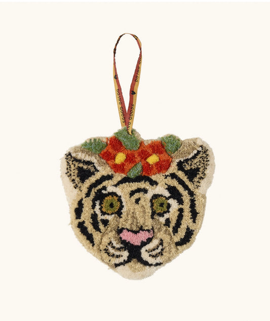 Testina tigre con fiori