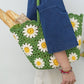 Borsa crochet Daisy verde