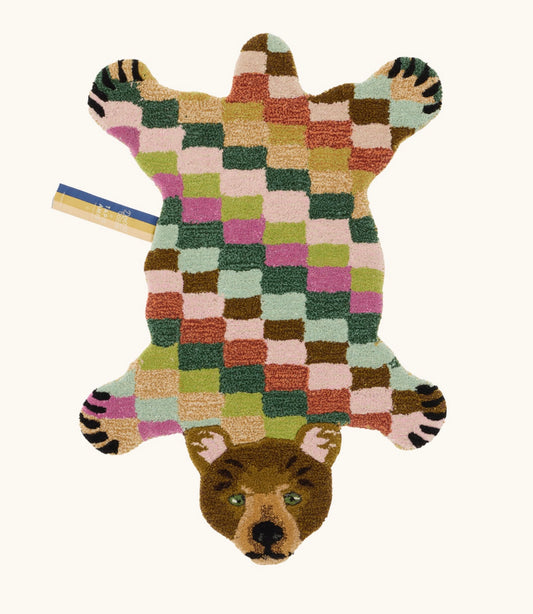 Tappeto 100% lana orso a sacchi