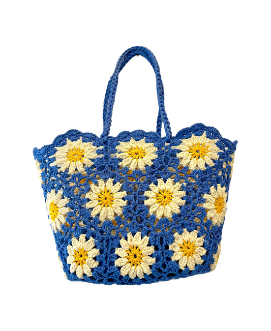 Borsa crochet Daisy indaco