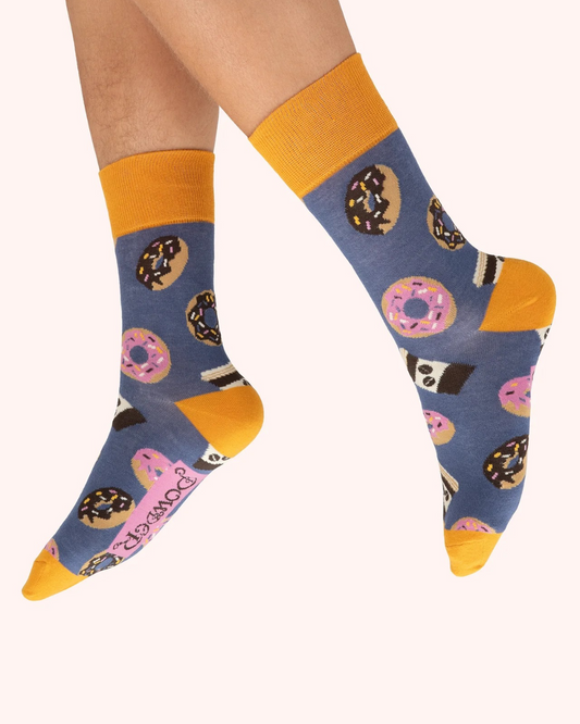 Calzini da uomo caffè e ciambelle