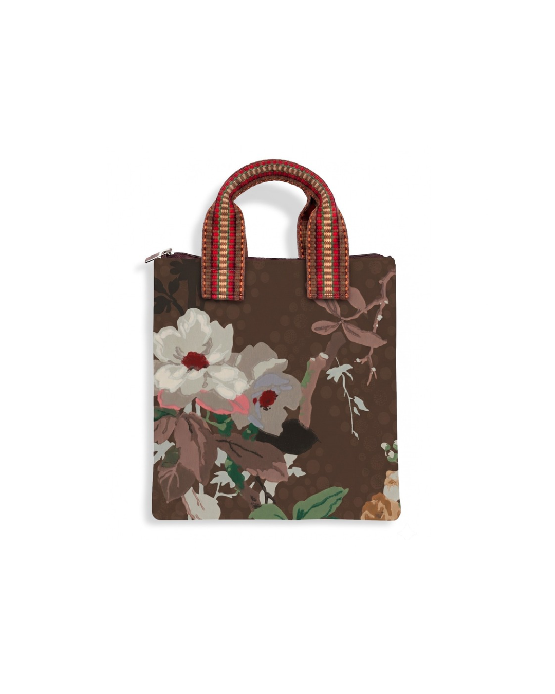 Borsa a mano tartan e fiori