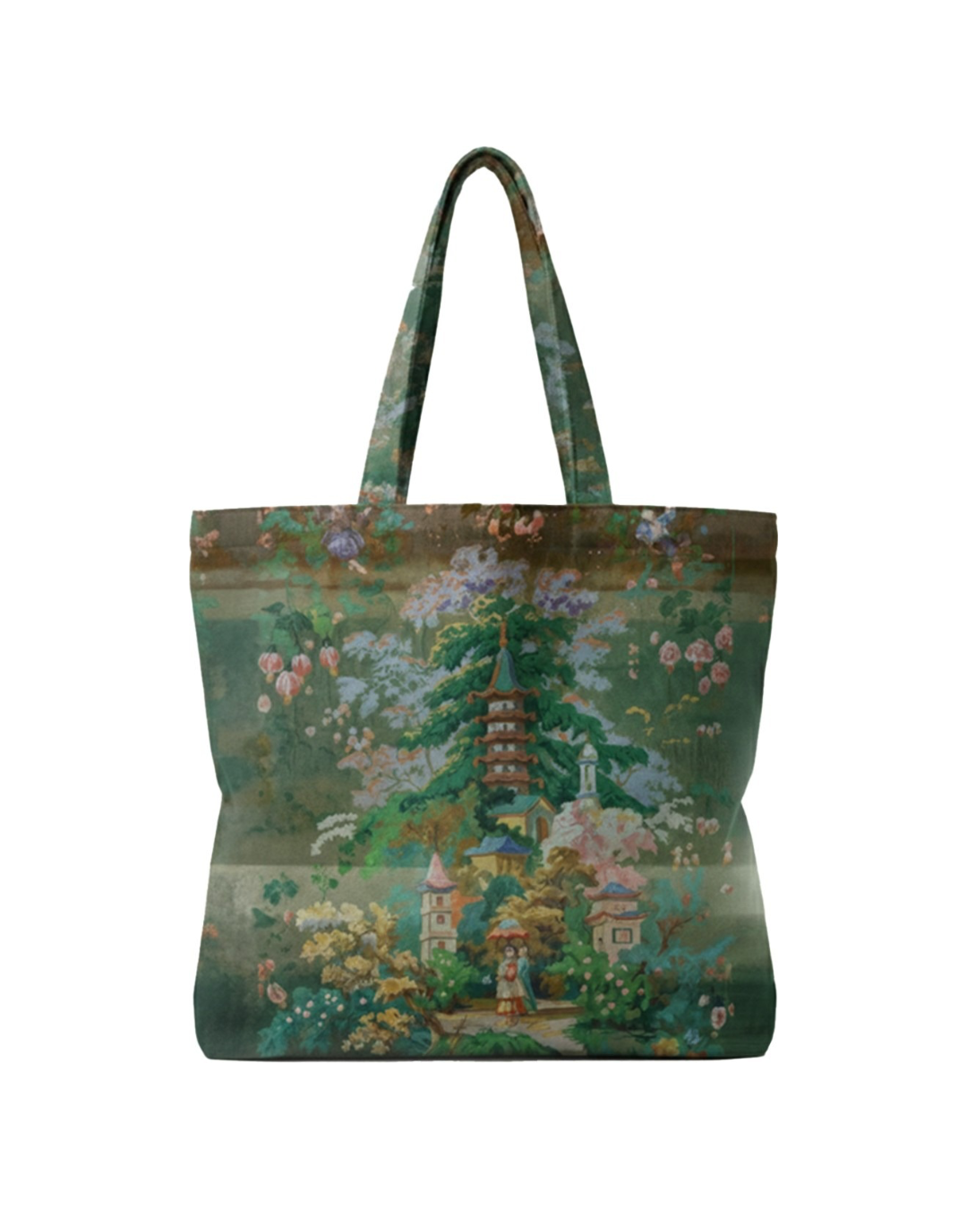 Shopper in velluto Giardino d’oriente