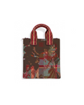 Borsa a mano tartan e fiori