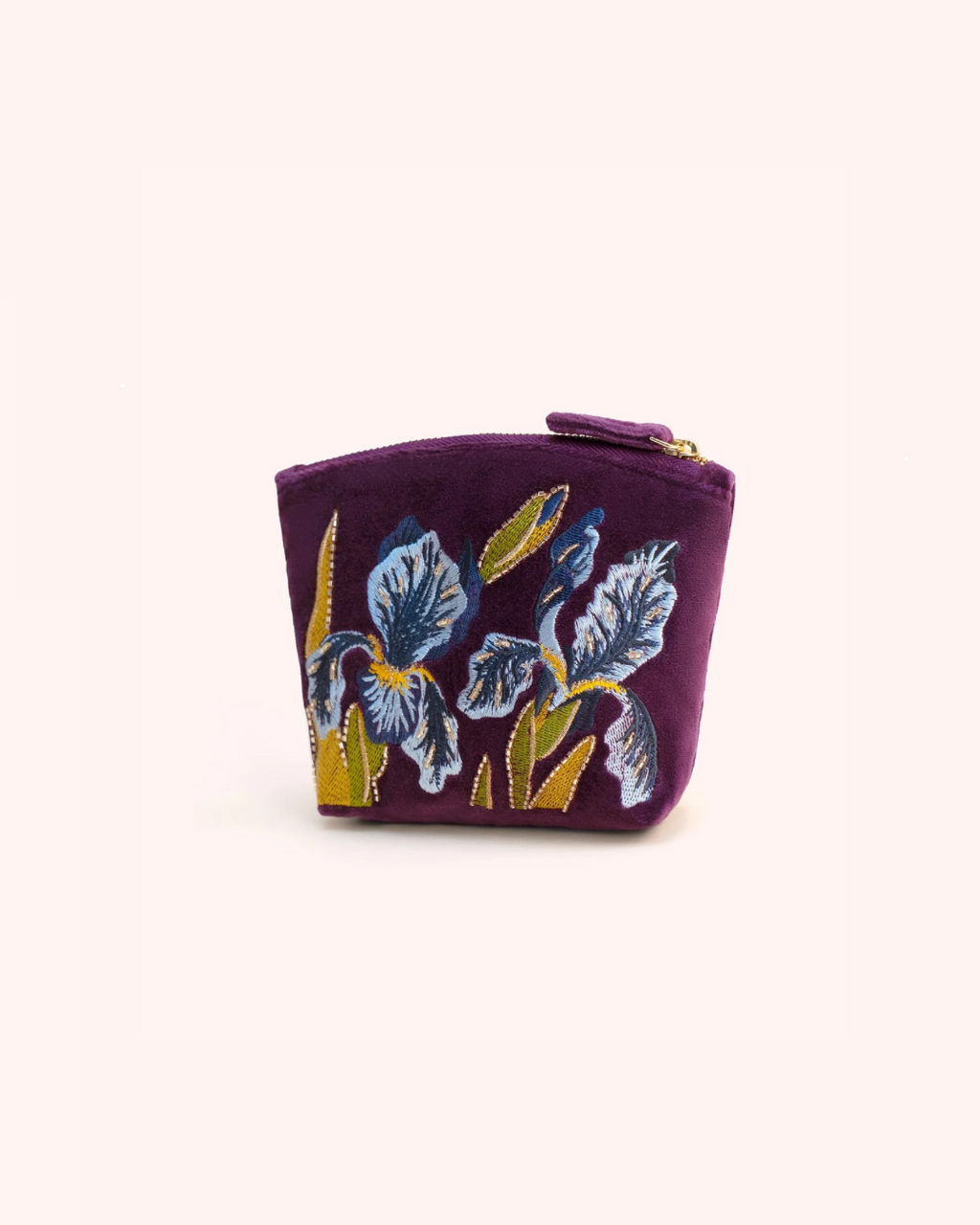 Pochette velluto ricamato Iris