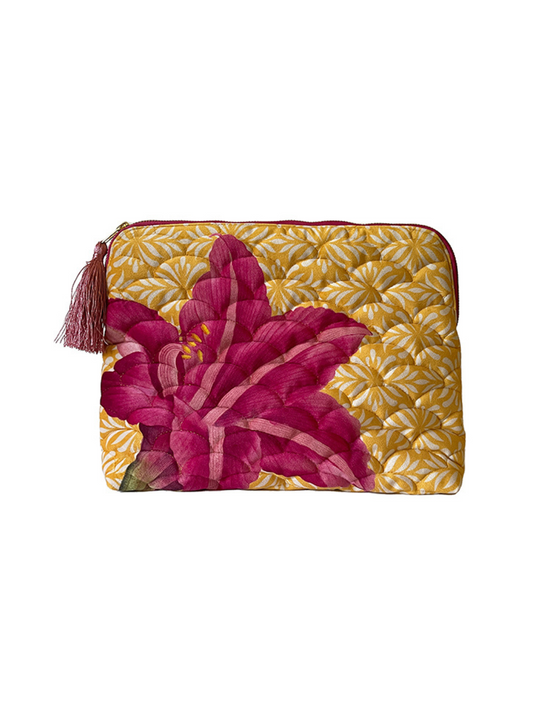 Pochette velluto trapuntata orchidea