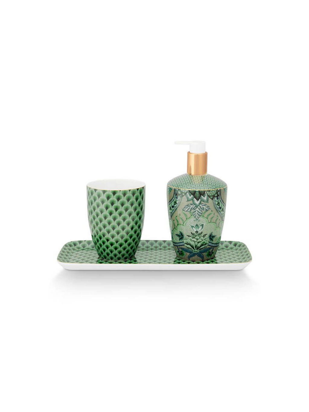 Set da bagno porcellana verde