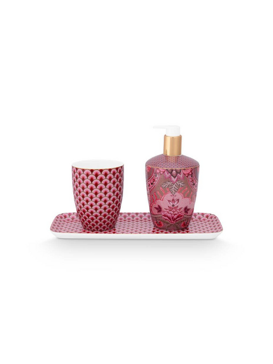 Set da bagno porcellana fragola