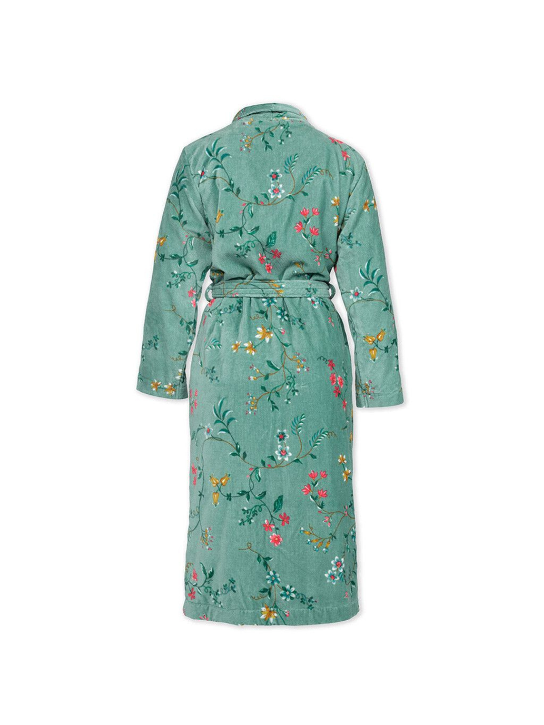 Accappatoio kimono fiori verde